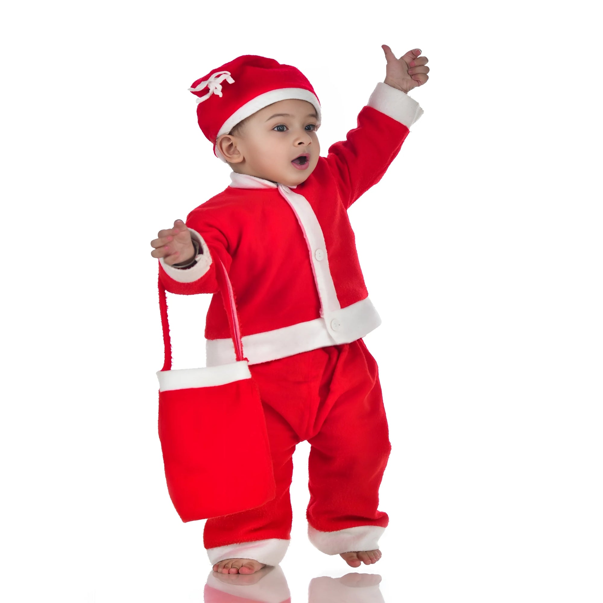 Santa Claus Costume for Kids - Festive & Adorable Christmas Outfit for Boys & Girls Velvet (Size 5)